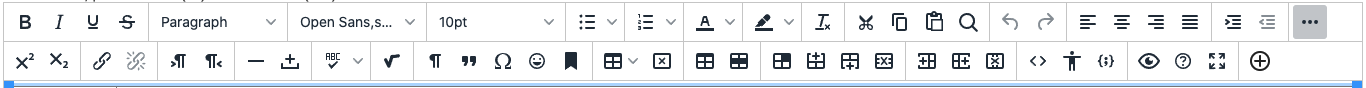 Enhanced Content Editor buttons displayed